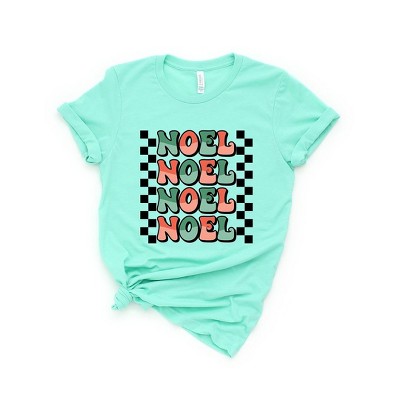 Simply Sage Market Women's Noel Checkered Stacked Short Sleeve Graphic Tee