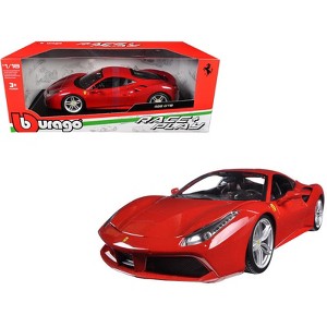 Ferrari 488 GTB Red 1/18 Diecast Model Car by Bburago - 1 of 4