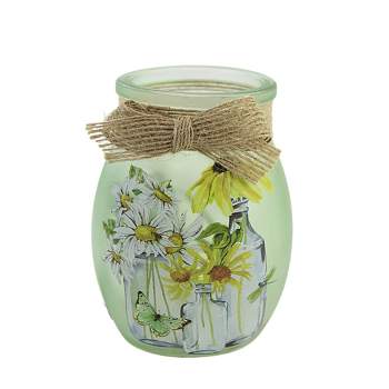 Stony Creek 3.5" Mason Jar Blooms Lit Small Jar Electric Flowers Mother's Day  -  Novelty Sculpture Lights