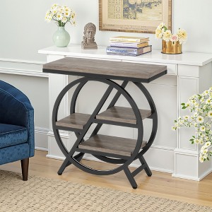 MAYEERTY 4-Tier End Table, Small Side Table Snack Table with Storage Shelves - 1 of 4