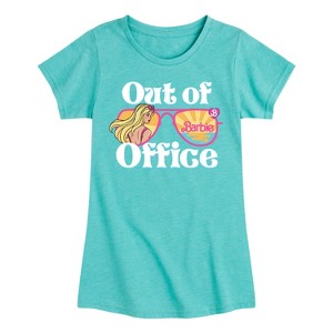 Girls' - Barbie - Out of Office Fitted Short Sleeve Graphic T-Shirt - 1 of 3