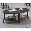 NicBex Oval Coffee Table with Storage Shelf,Modern Center Table for Living Room,Bedroom - 3 of 4