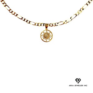 Aria Jeweler Chain with Gold Bohemian Sun Pendant - 1 of 4