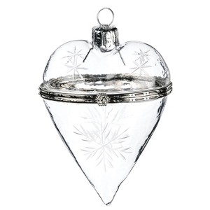 Sullivans Heart Box Ornament 3.75"H Clear - 1 of 3