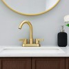 Bathroom Faucet 2 Handle Centerset Bathroom Sink Faucet with Pop Up Drain Assembly, 4 Inches Bathroom Vanity Lavatory Faucet 3 Holes - 4 of 4