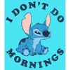 Girl's Lilo & Stitch I Don't Do Mornings Stitch Crop T-Shirt - 2 of 3