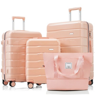 3 PCS Premium ABS Hard Shell Luggage Set with 360° Spinner Wheels and TSA Lock,  20"+24"+28" 4Q - ModernLuxe