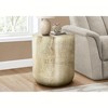Accent Table Drum Side End Nightstand Lamp Living Room Bedroom Gold Metal Contemporary Modern - 2 of 4