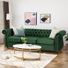 GDFStudio Kyle Upholstered 84.50" Tufted 3 Seater Sofa with Scroll Arms - 2 of 4
