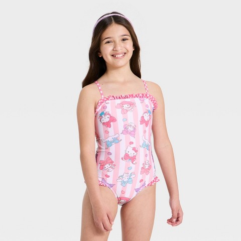 Hello Kitty and Friends One Piece Swimsuit - Pink S
