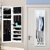 Tangkula Door Hanging Jewelry Cabinet Armoire Organizer White - 2 of 4