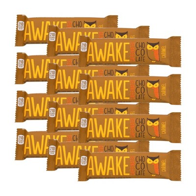 Awake Chocolate Caffeinated Chocolate Caramel Bar- Case of 12/1.55 oz