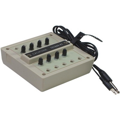 Califone 1218AV-PY 8 Position Jackbox with Volume Control, Beige