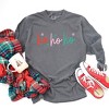 Simply Sage Market Women's Ho Ho Ho Colorful Long Sleeve Garment Dyed Tee - 3 of 4