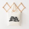 City Creek Prints Call Me Antisocial Canvas Tote Bag - 15x16 - Natural - 2 of 2