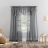 51"x24" No. 918 Sheer Erica Crushed Voile Ascot Beaded Rod Pocket Curtain Valance - 4 of 4