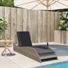 vidaXL Sun Lounger Grey PE rattan 23.6 x 80.7 x 28.7 in - 3 of 4