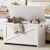 Acekool 30" Storage Chest Bench with Safety Hinge, Wooden Toy Box Organizer for Bedroom or Entryway - 2 of 4