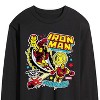Men's - Marvel - Iron Man Sticker Style Long Sleeve Graphic T-Shirt - 2 of 4