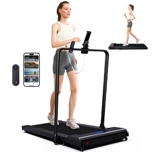 Portable Folding Treadmill, Walking Pad Treadmill, Under Desk Running Machine with LED Display & Wide Belt for Home and Office - 1 of 4