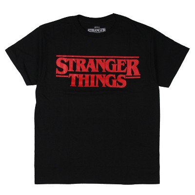 Stranger Things Men's Simple Red Logo Adult Short Sleeve T-Shirt