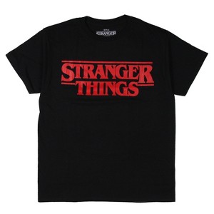 Stranger Things Men's Simple Red Logo Adult Short Sleeve T-Shirt - 1 of 3
