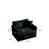 Wood Frame Accent Chair for Living Room Set of 2,Chenille Upholstered Accent Armchair with Toss Pillow,Modern Side Chair for Bedroom-Coolbibila - 4 of 4