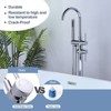 WOWOW 2-Handle Freestanding Tub Faucet with Hand Shower in Brushed Nickel - 2 of 4