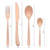 REGALWOVEN Stainless Steel  Mirror Polished Flatware Silverware Set with Serving Utensils 4 Piece - 2 of 4