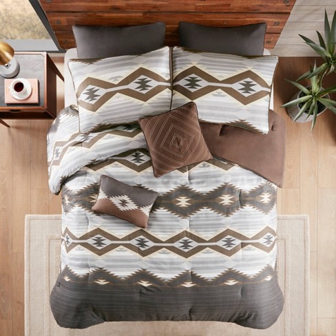 Woolrich Bitter Creek California King Comforter Set in Grey/Brown