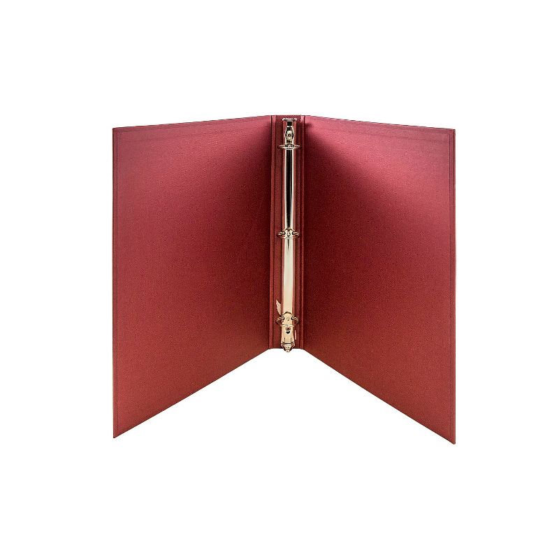 JAM Paper Premium Linen Textured 1 Inch Binder Red 3 Ring Binder 751LRE, 3 of 4