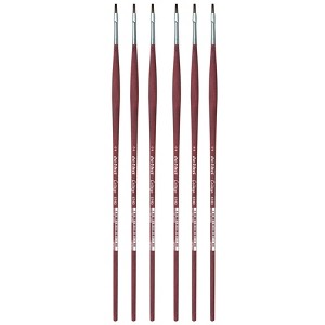da Vinci COLLEGE Student Brush, Synthetic, Acrylic & Oil, Flat, Series 8740, Size 2, Pack of 6 - 1 of 3