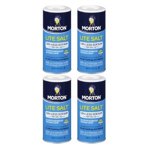 Morton® Lite Salt, Low Sodium for a Heart Healthy Salt Alternative, 11 oz (Pack of 4) - 1 of 3