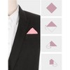 Elerevyo Men Foldable Satin Shiny Solid Color Pocket Squares - 3 of 4