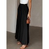 Women's Wide Leg Pants Elastic Waist Casual Palazzo Pants with Pockets - Soft High Waist Solid Color Lounge Pants for All Seasons - 4 of 4