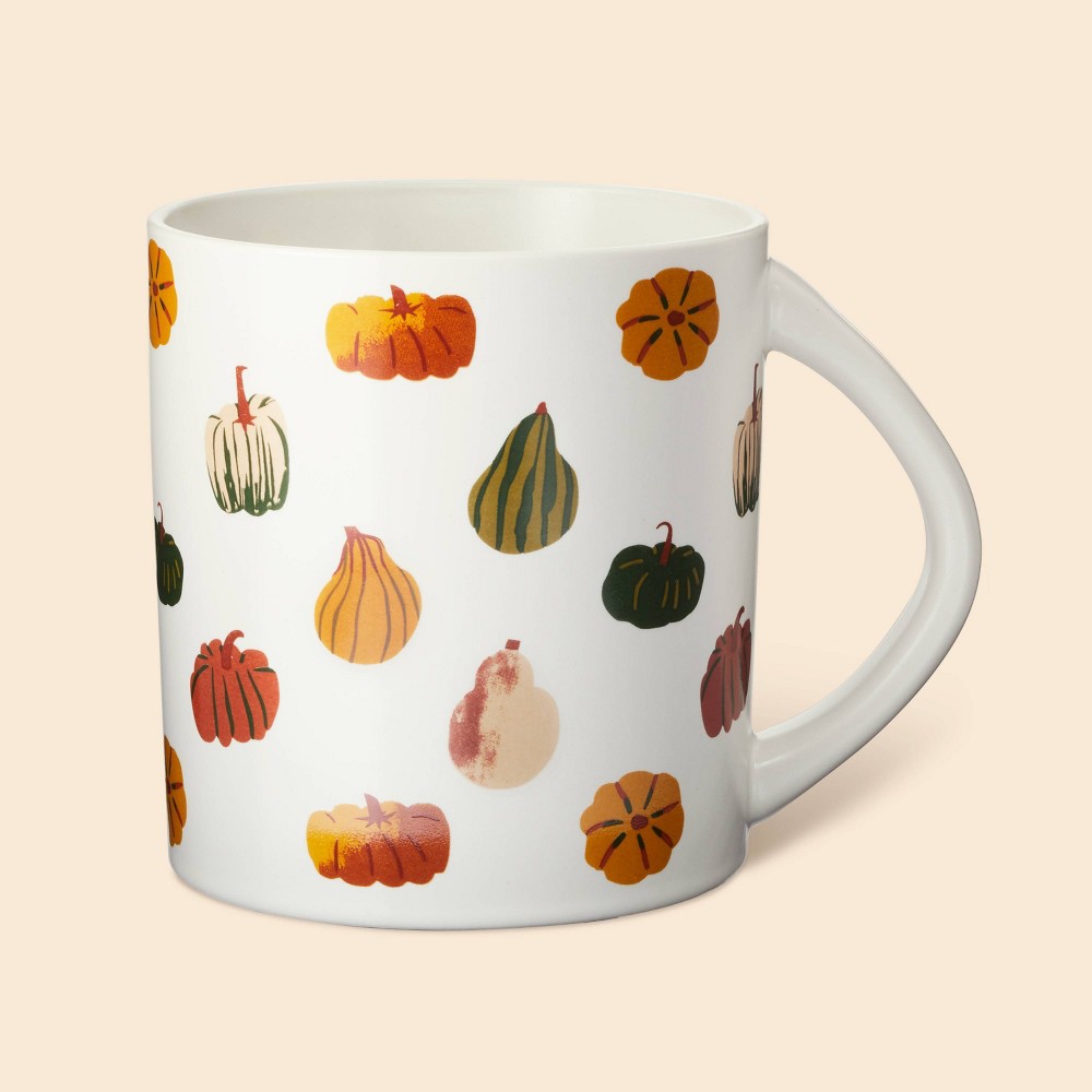 16oz Halloween Stoneware Pumpkin and Gourd Mug - Spritz