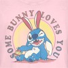 Juniors Womens Lilo & Stitch Some Bunny Loves You T-Shirt - 2 of 4