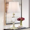 Vienna Full Spectrum Traditional Table Lamp 31" Tall Faceted Crystal and Brass Bell Fabric Shade for Living Room Family Bedroom Bedside - 2 of 4