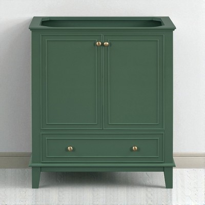29.5" Bathroom Vanity Base Only, Solid Wood & MDF Cabinet with Adjustable Shelf, Storage Drawer, No Sink Included