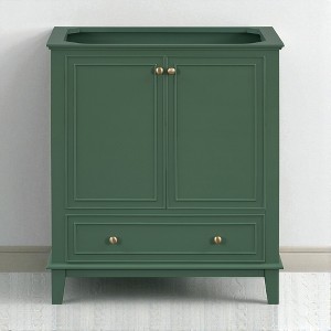 29.5" Bathroom Vanity Base Only, Solid Wood & MDF Cabinet with Adjustable Shelf, Storage Drawer, No Sink Included - 1 of 4