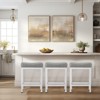 Lirago Gray Saddle Bar Stool Kitchen Stool with Sturdy Steel Frame, 17.9*13.4*21.6 inch - 3 of 4