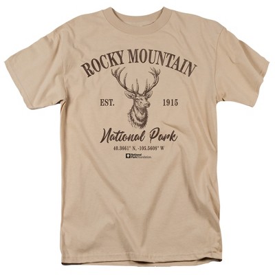 Rocky Mountain National Park Elk Icon Adult T-Shirt Sand