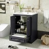 Dronkon 24" Bathroom Vanity with Ceramic Sink, Modern Freestanding Storage Cabinet with Soft-Closing Doors & Adjustable Shelf - 4 of 4
