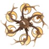 YIYIBYUS 6 Head Vintage Antler Chandelier Adjustable Height for Living Room Kitchen - 2 of 4