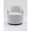 Lyngins Teddy Fabric Swivel Accent Chairs,Upholstered Arm Chairs with Low Back for Living Room,Bedroom - 4 of 4