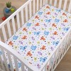 NoJo Disney Monsters Inc. Sully and Mike Super Soft Nursery Fitted Mini Crib Sheet, Blue, Green, Orange, White - 4 of 4