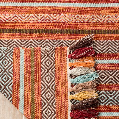 Lenore Multicolor Stripe Hand-Woven Cotton 3' x 5' Area Rug