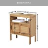 Evideco French Home Goods Wall-Mounted Sink Floor Cabinet Mahe Bamboo - Wood - 3 of 4