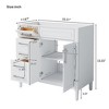 NicBex 36" Bathroom Vanity with/without Sink,Solid Wood&MDF Freestanding Storage Cabinet with 3 Drawers&2 Doors,300lbs Max - 3 of 4