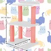 Noba 34 Inch Classic Comfort for Indoor Modern Premium Cats and Kittens Scratching Tower Larger Base for Better Stability, (White/Pink) - 3 of 4